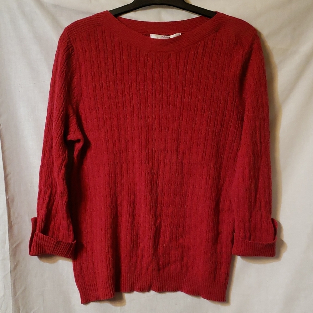 Alia Rich Red Crew Neck Sweater